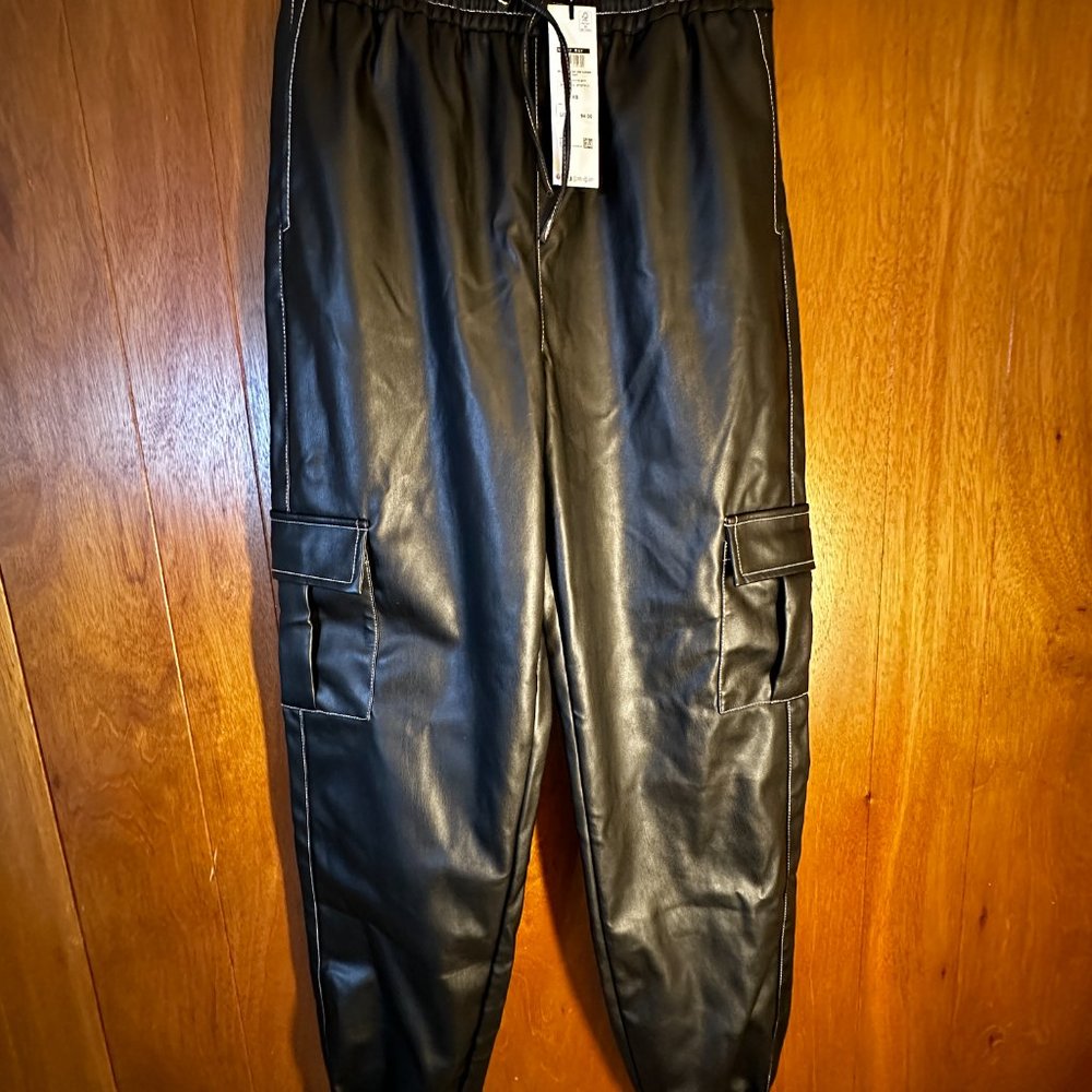 Noisy may Luke Kirby Faux Leather Cargo Pants